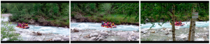 Figure 5 : Rafting sur le Vénéon. Photogrammes issus des notes de terrain filmées.