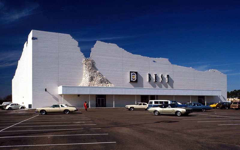 Indeterminate Façade Building for BEST retail shop in Houston, TX, 1974